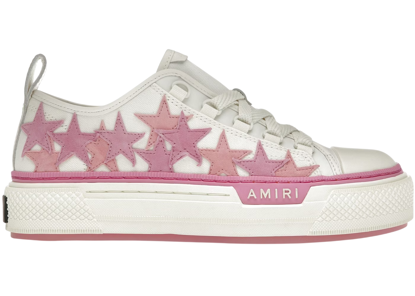 AMIRI Star Low Blanco Rosa