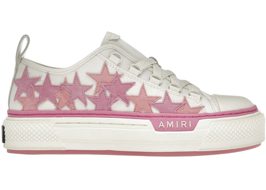 AMIRI Star Low Blanco Rosa