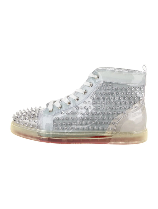 CHRISTIAN LOUBOUTIN GRISES SPIKES HIGH