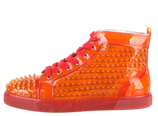 CHRISTIAN LOUBOUTIN NARANJAS SPIKES HIGH